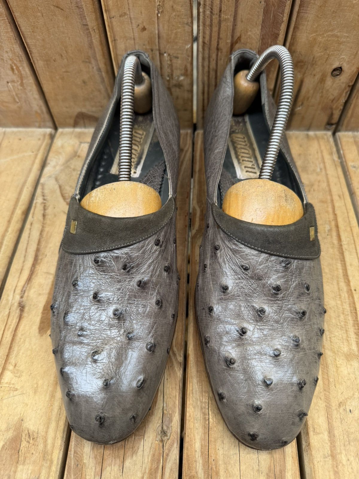 Mauri Vintage Mauri ostrich skin Men’s leather dress shoes UK 9.5M Size US 10 / EU 43 - 5 Thumbnail