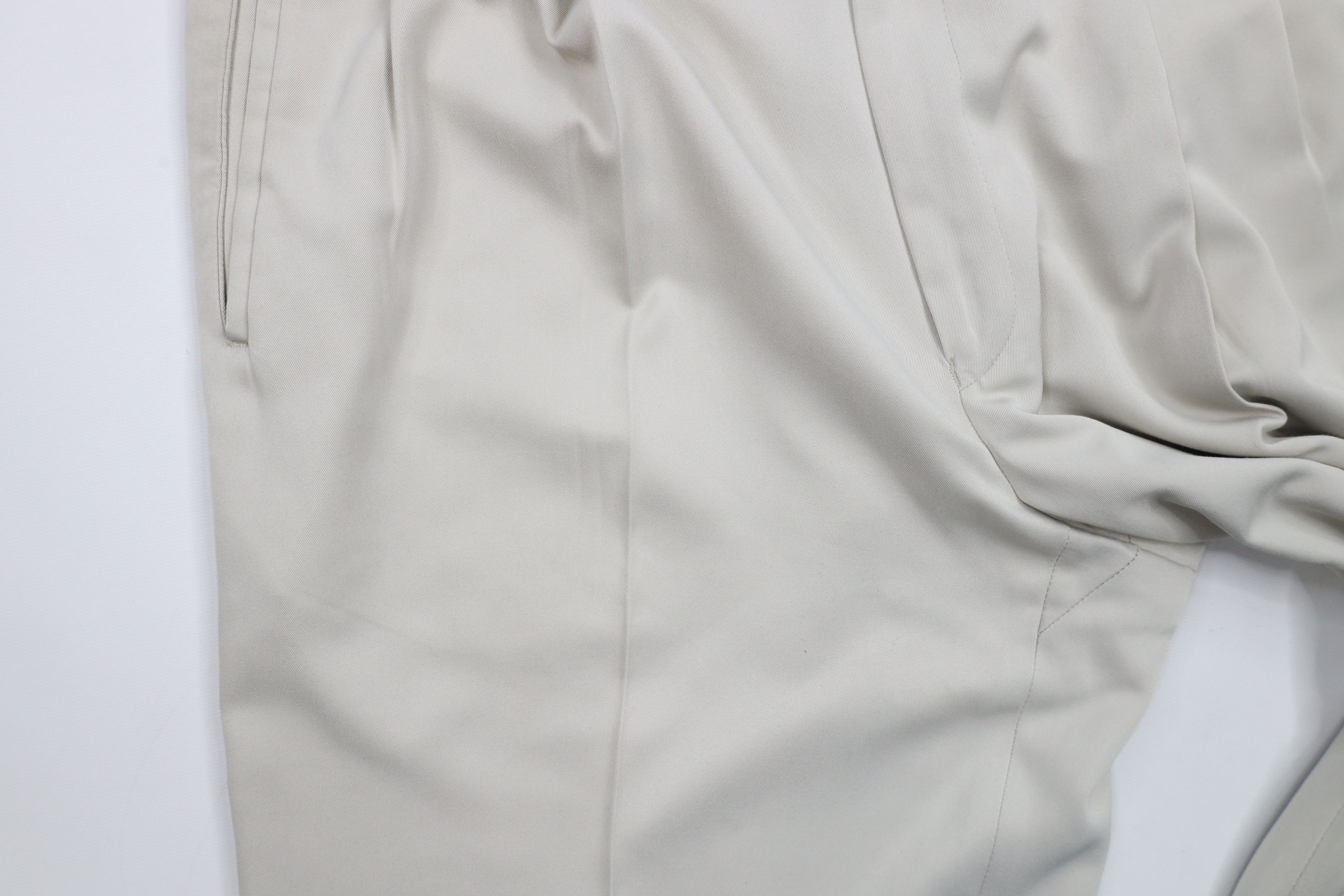 Ralph Lauren × Vintage Vintage 90s Ralph Lauren Cuffed Wide Leg Chino Pants Beige Size US 36 / EU 52 - 8 Thumbnail
