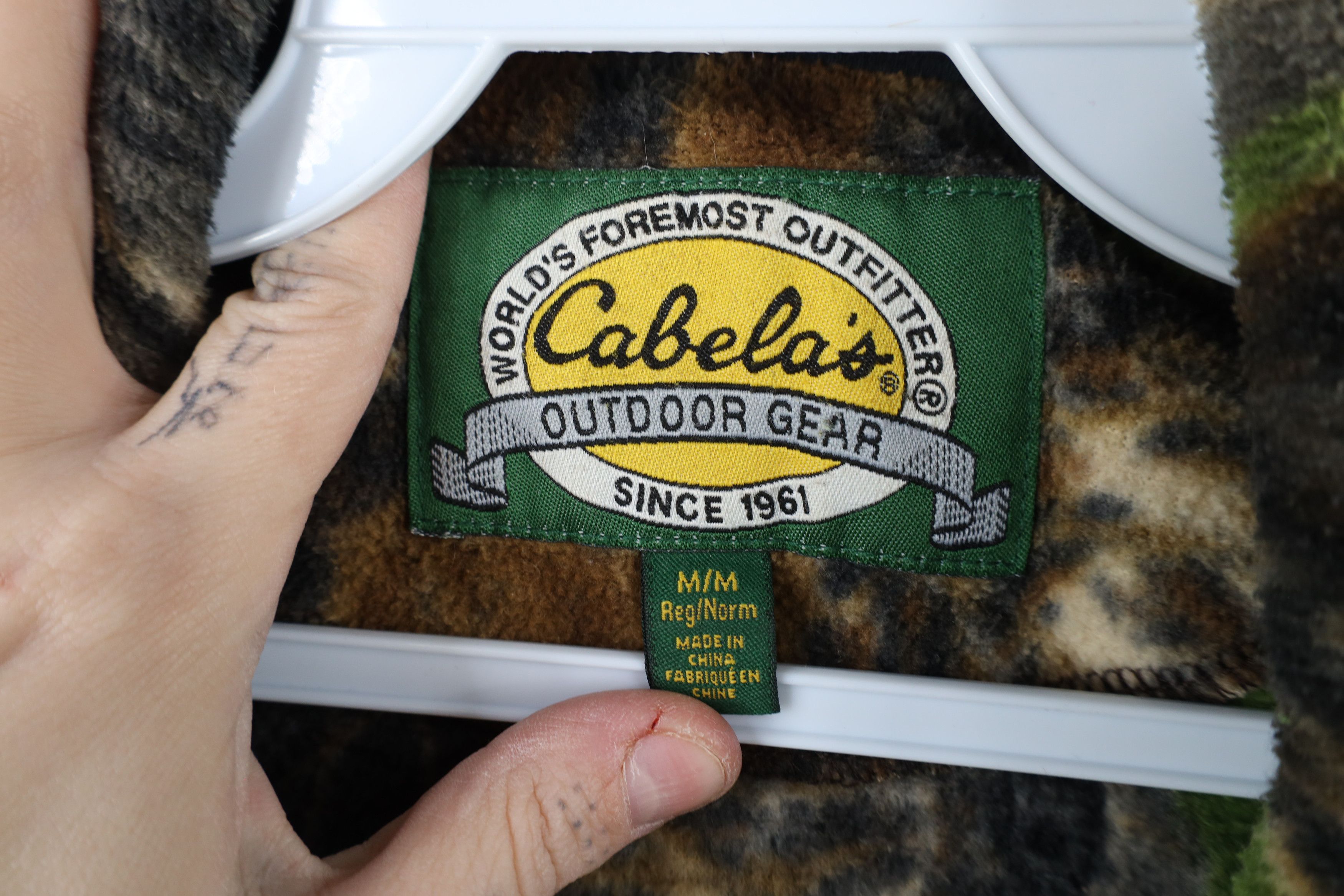 Cabelas × Vintage Vintage 90s Cabelas Spell Camouflage Full Zip Fleece Jacket Size US M / EU 48-50 / 2 - 6 Thumbnail