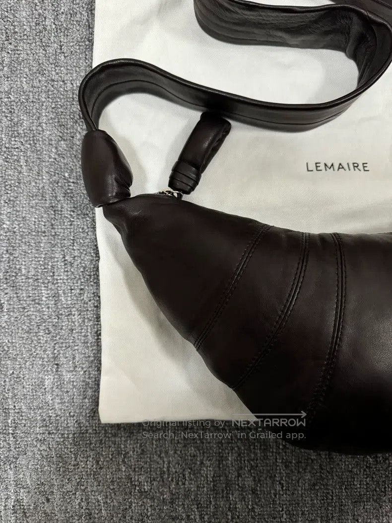 Lemaire LEMAIRE Dark Chocolate Small Leather Horn Bag Size ONE SIZE - 2 Thumbnail