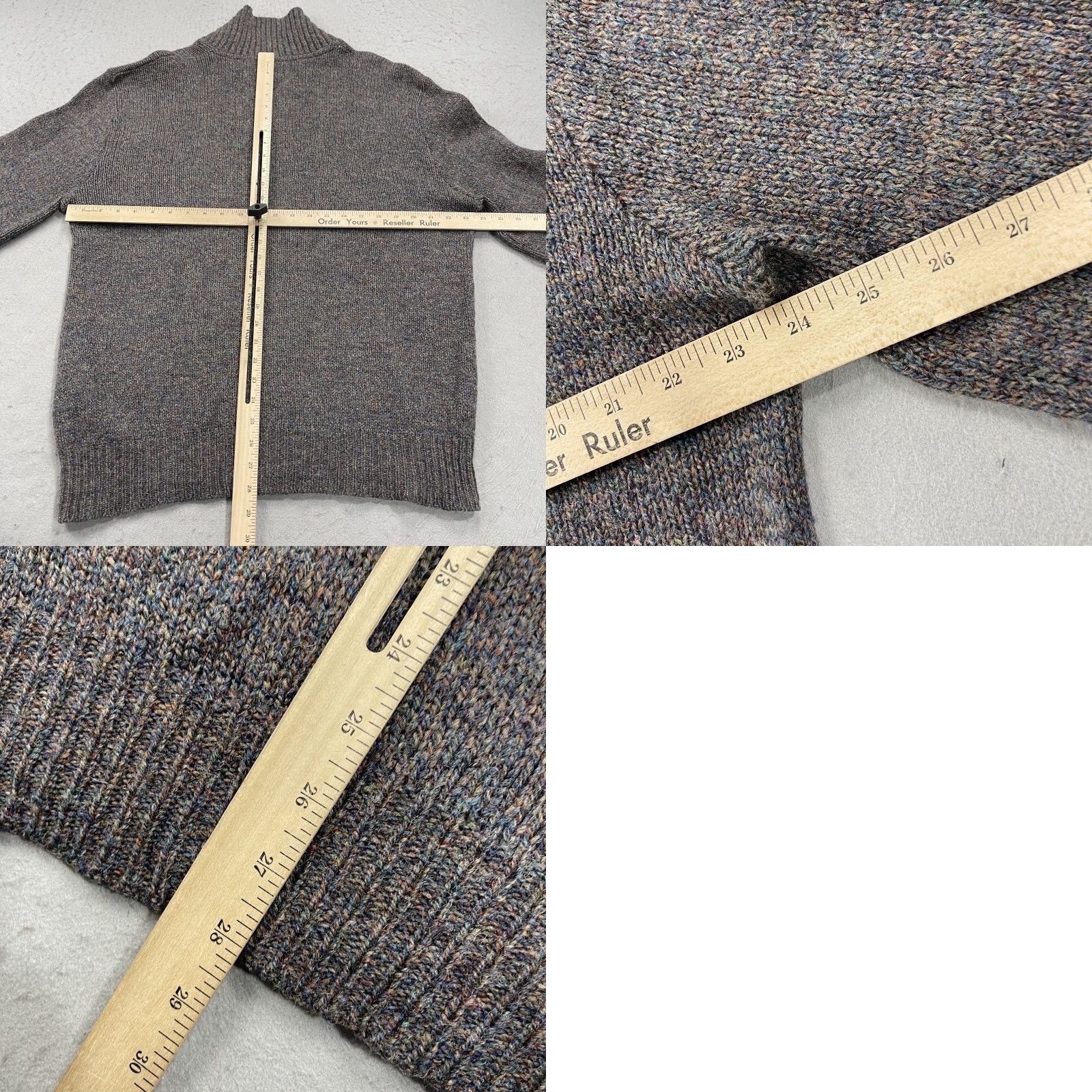 Pendleton VINTAGE Pendleton Sweater Mens XL Tall Gray Brown Button Cowl Neck Virgin Wool Size US XL / EU 56 / 4 - 8 Thumbnail