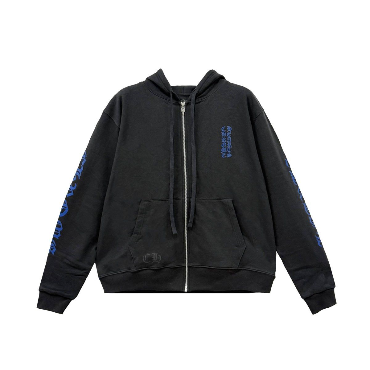 Chrome Hearts Chrome Hearts Blue Script Thermal Zip Up Hoodie Size M / US 6-8 / IT 42-44 - 1 Thumbnail