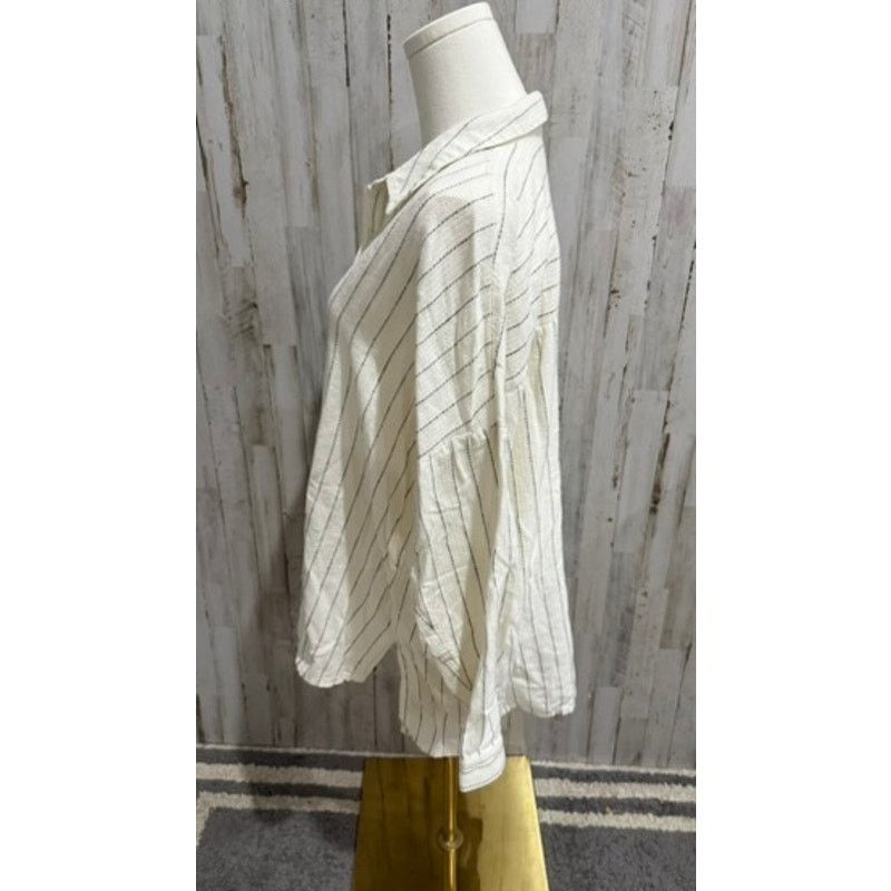 Eileen Fisher Eileen Fisher Tunic Shirt Womens S/M Ivory Button Front Size M / US 6-8 / IT 42-44 - 5 Thumbnail