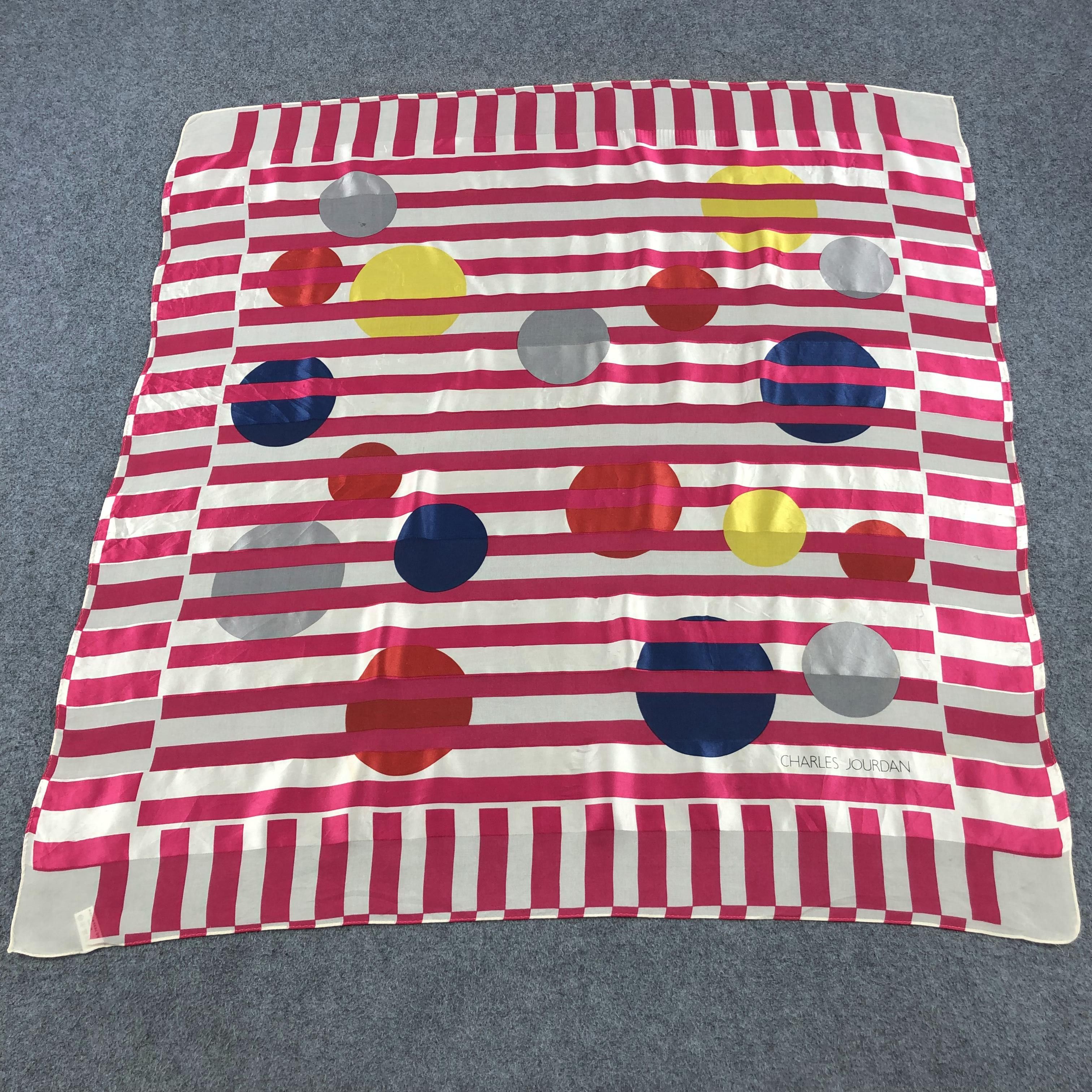 Charles Jourdan Vintage Charles Jourdan Polkadots Silk Scarf M360 Size ONE SIZE - 2 Thumbnail