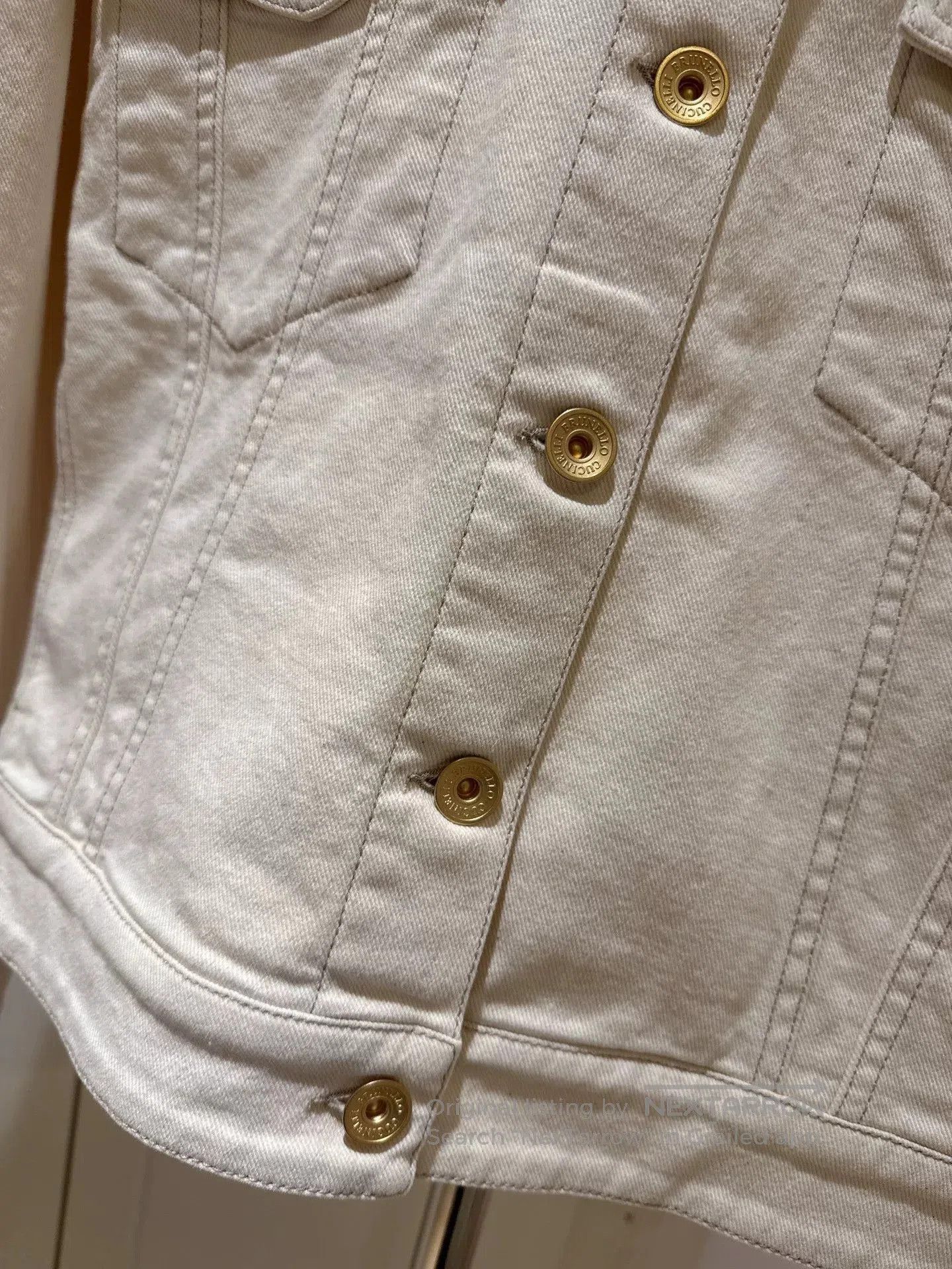 Brunello Cucinelli Brunello Cucinelli White Denim Jacket. Size US XS / EU 42 / 0 - 4 Thumbnail
