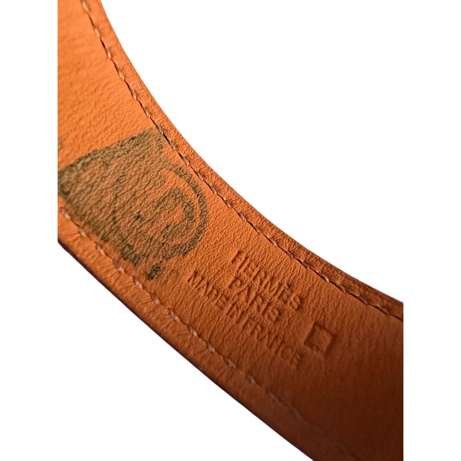Hermes Hermes Red Croc Embossed Leather Bangle Bracelet Size ONE SIZE - 3 Thumbnail