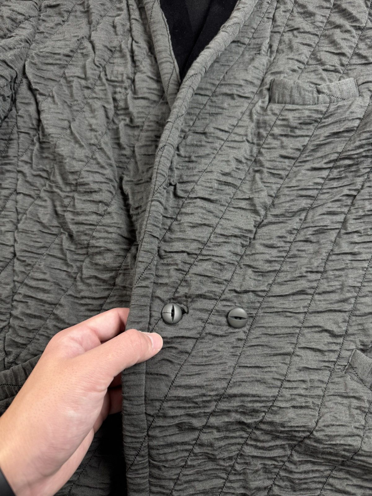 Issey Miyake Issey Miyake 42 IT Size Women’s Archive Gray Button Jacket Blazer Cardigan Coat Size M / US 6-8 / IT 42-44 - 8 Thumbnail