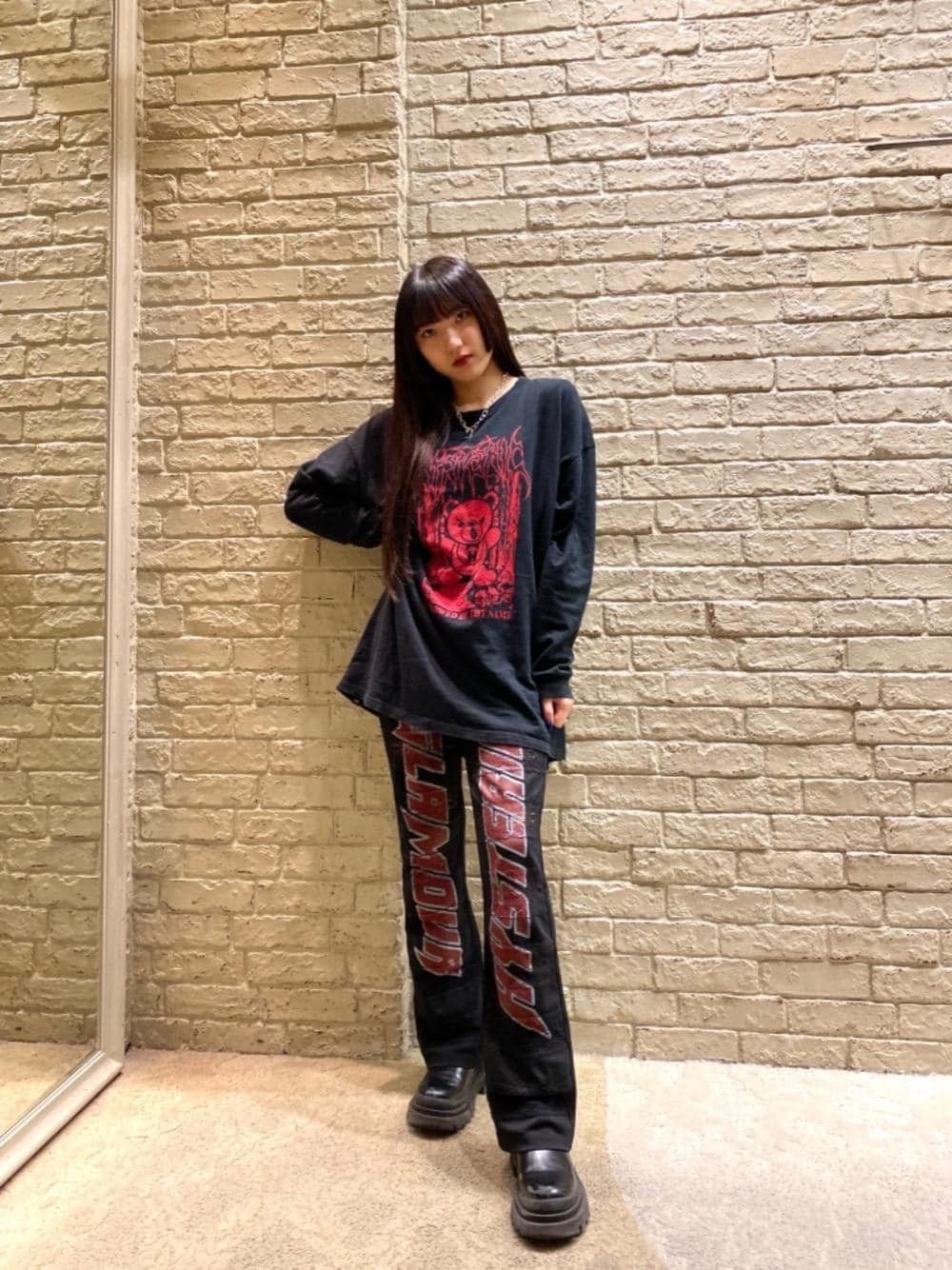 Hysteric Glamour × If Six Was Nine × Le Grande Bleu (L.G.B.) Hysteric Glamour - Logo Print Flare Pants - Free Size Size 28" / US 6 / IT 42 - 8 Thumbnail