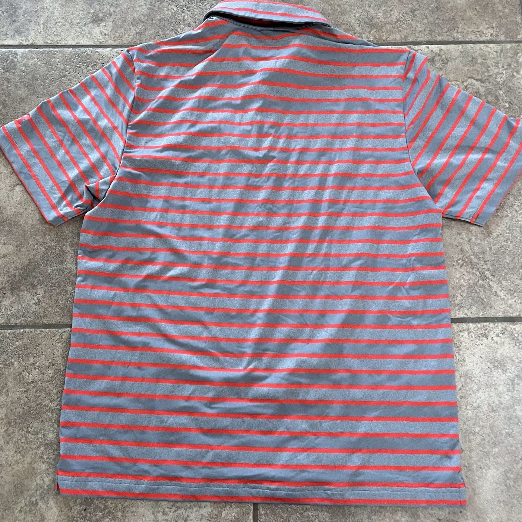 Under Armour Under Armour HeatGear Polo Shirt Mens Size L Striped Orange Athletic Polo Shirt Mens L Size US L / EU 52-54 / 3 - 5 Thumbnail