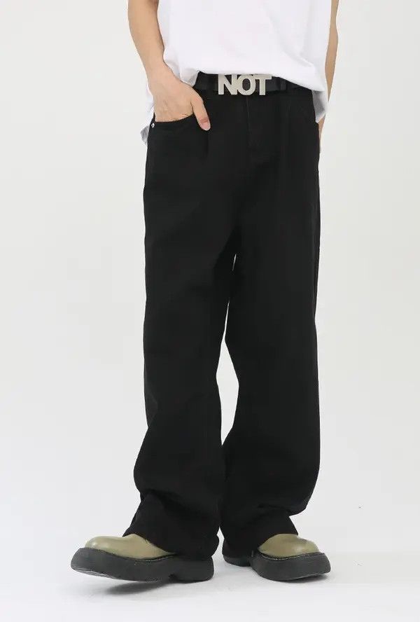 Japanese Brand Yuri Solid color loose wide-leg straight casual trousers Size US 32 / EU 48 - 2 Thumbnail