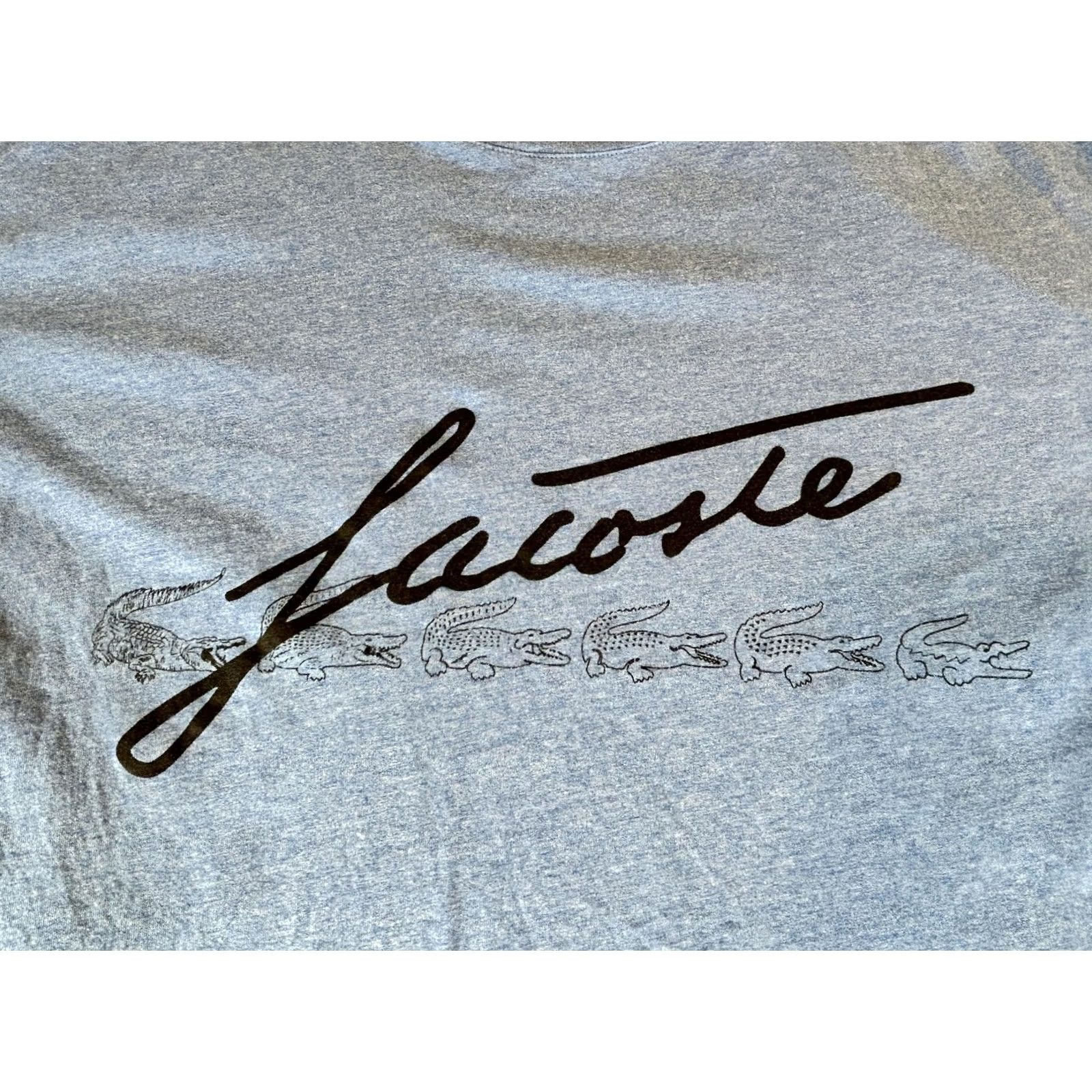 Lacoste Lacoste Shirt Mens 3XL Blue Script Graphic Short Sleeve Crew Tee Big Tall 3XLB Size US XXL / EU 58 / 5 - 3 Thumbnail
