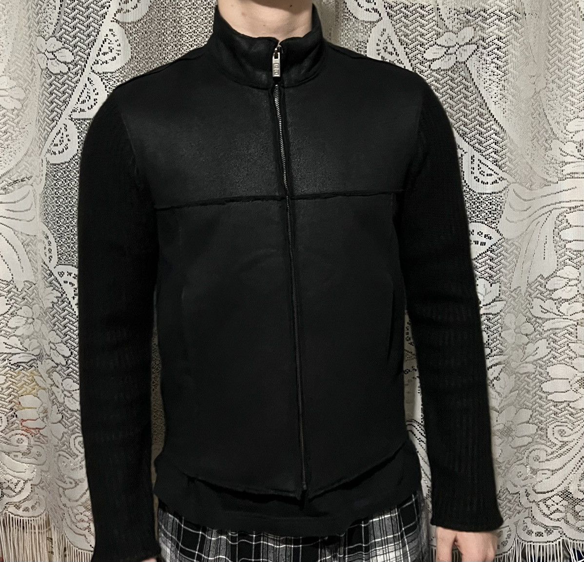 Japanese Brand Maison Margiela CCP Rick Owens Style Black Leather Jacket Size US M / EU 48-50 / 2 - 12 Thumbnail