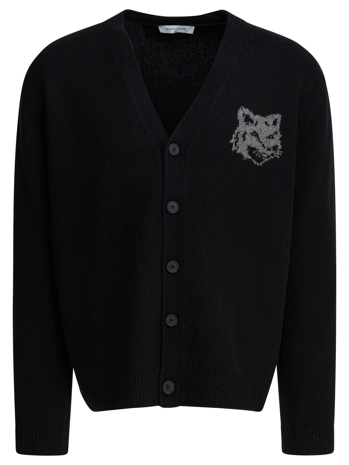 Maison Kitsune Maison Kitsune Fox Head Intarsia Merino Cardigan tag size S Men - USA Duties Paid Size US S / EU 44-46 / 1 - 1 Thumbnail