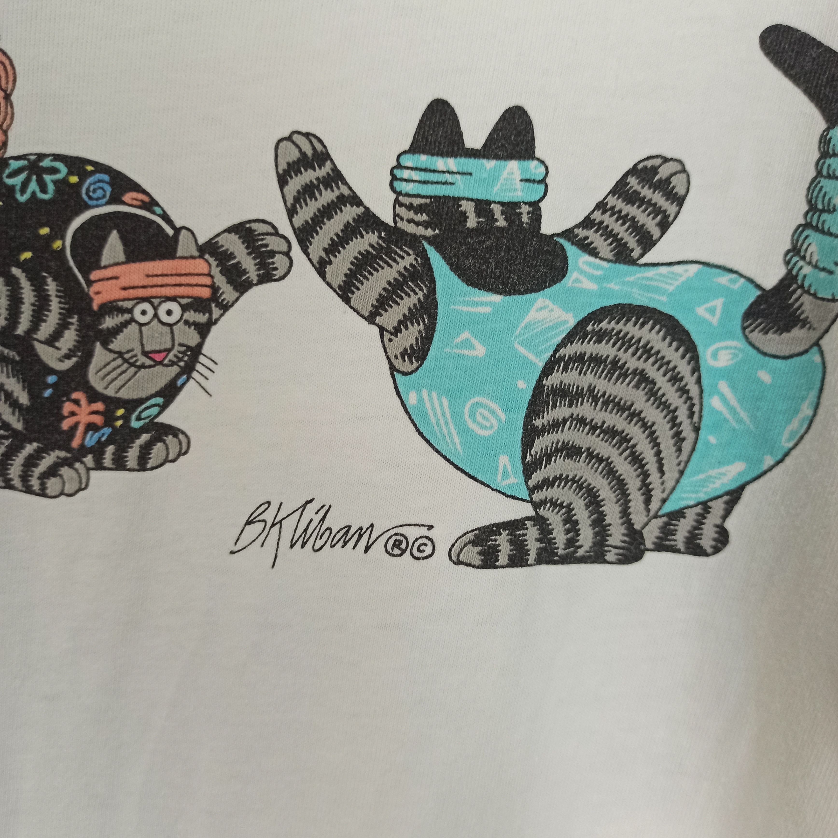 Vintage Vintage Cats Crazy Shirt Aerobics BK Kliban promo tshirt Size US S / EU 44-46 / 1 - 12 Thumbnail