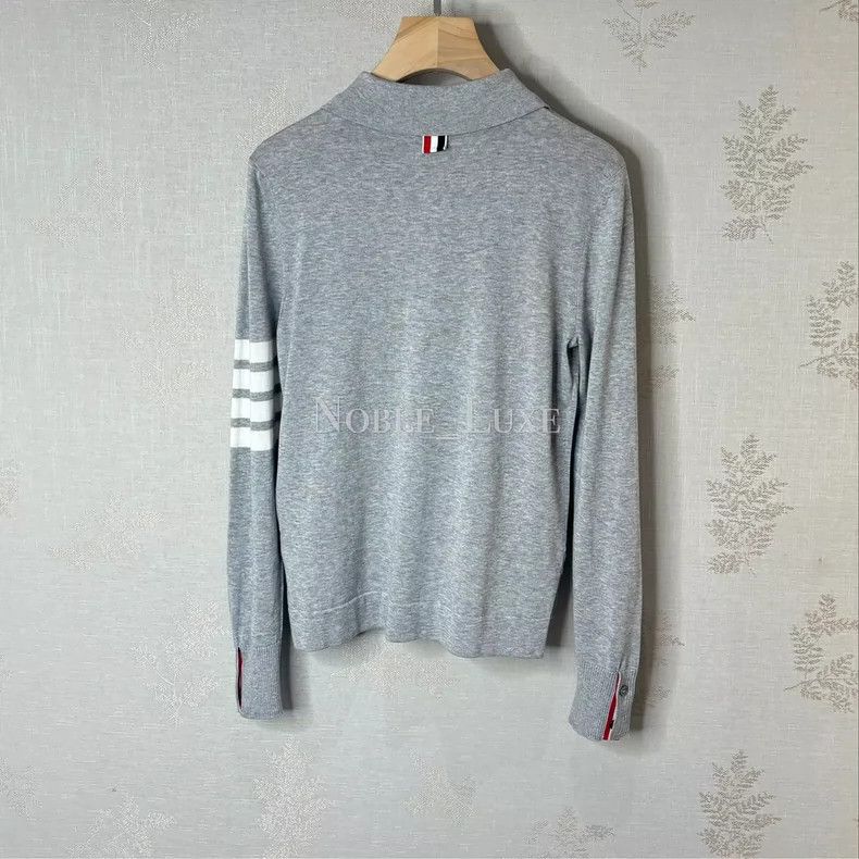 Thom Browne Thom Browne Gray Polo collar long sleeves Size US XXS / EU 40 - 3 Thumbnail