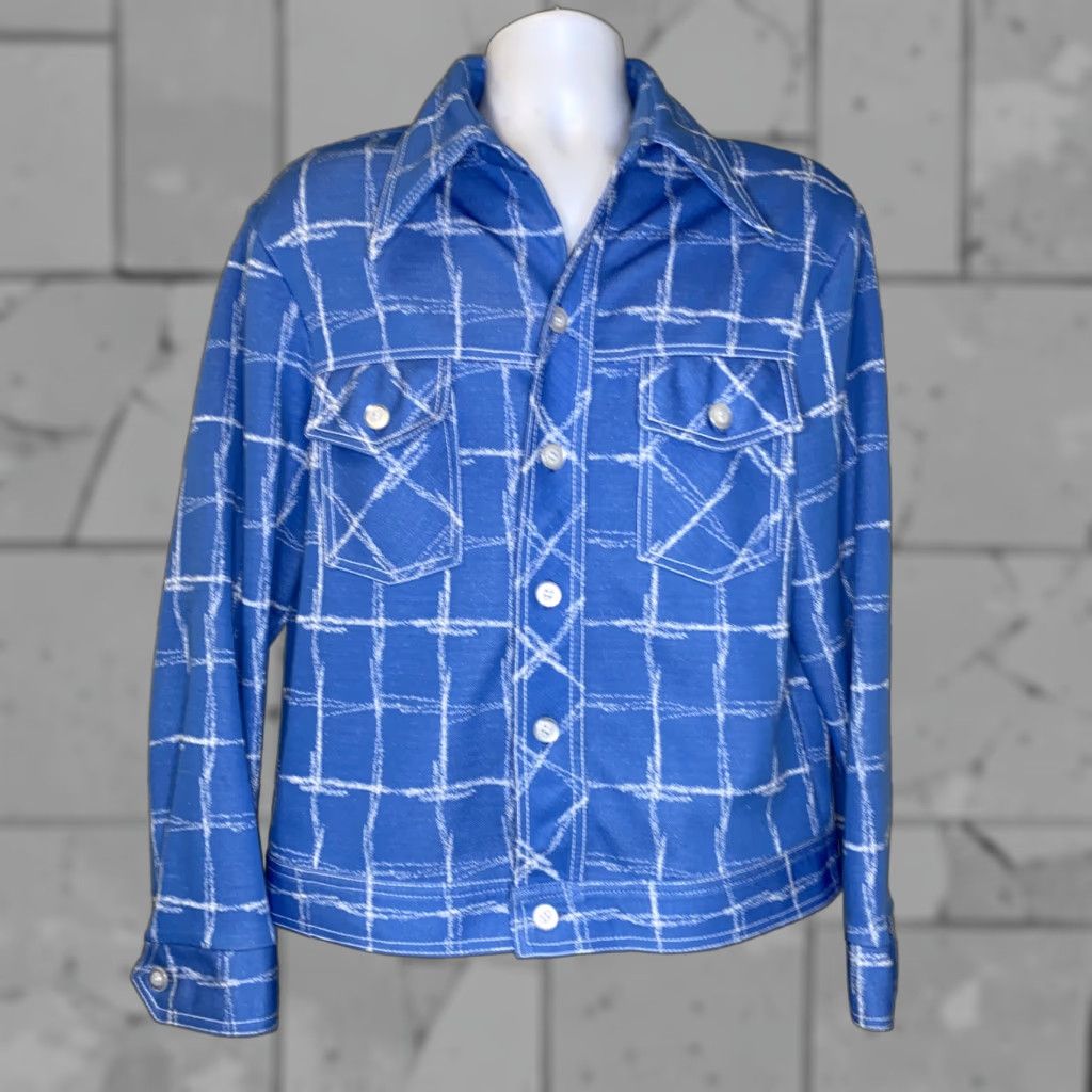 Vintage VINTAGE Blackwatch Leisurewear Mens Blue Long Sleeve Button Front Shirt XL Button-Up Regular Mens USA Made Size US XL / EU 56 / 4 - 1 Thumbnail