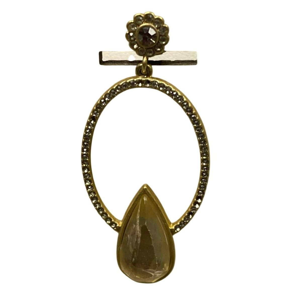 Other Signed Lia Sophia Gold tone & Rhinestone Teardrop Statement Size ONE SIZE - 5 Thumbnail