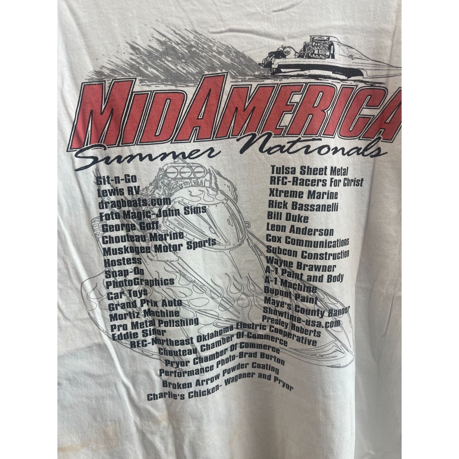 Hanes VTG 2000 MIDAMERICA SUMMER NATIONALS BUDWEISDER BOAT RACE XL Size US XL / EU 56 / 4 - 10 Thumbnail