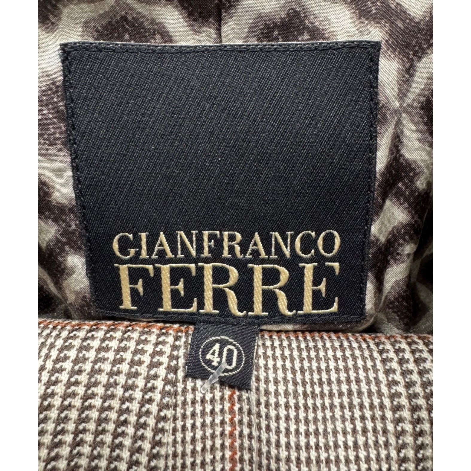 Gianfranco Ferre Gianfranco Ferre Chic Beige Wool Checked Suit - IT38/XS Size XS / US 0-2 / IT 36-38 - 7 Thumbnail