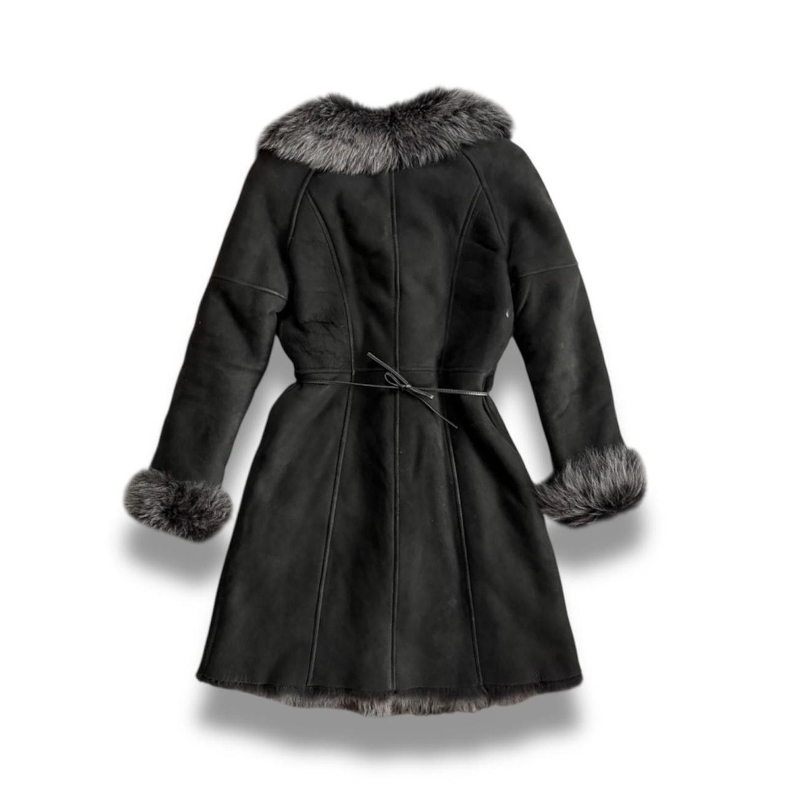 Other Real sheepskin fur fairy grunge vintage black classic coat Size XS / US 0-2 / IT 36-38 - 2 Thumbnail