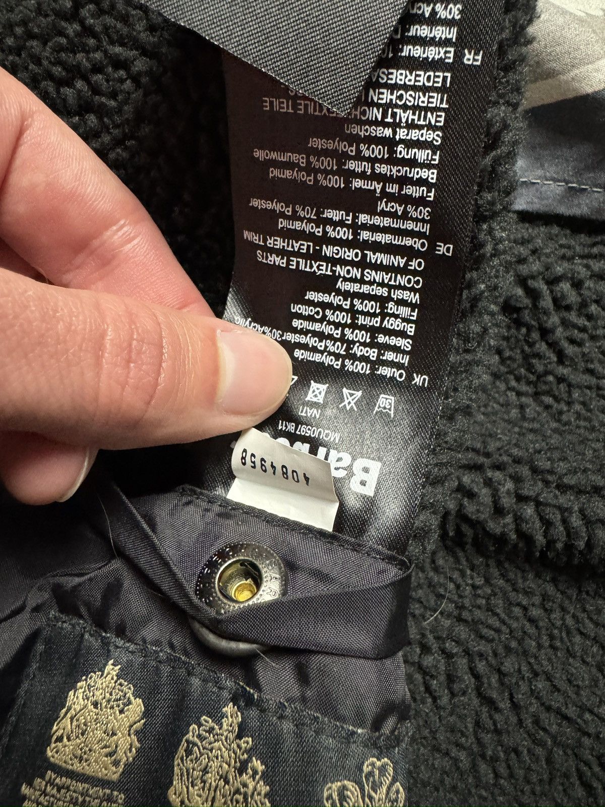 Barbour Vintage Steve McQueen-Inspired Black Quilted Bomber Jacket Size US L / EU 52-54 / 3 - 16 Thumbnail