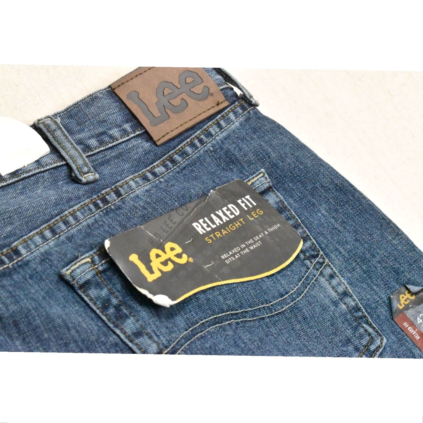 Lee Lee Jeans Straight Leg Jeans Mens 42x32 Relaxed Fit 5-Pocket Blue Denim New With Tags Pants Size US 42 / EU 58 - 8 Thumbnail