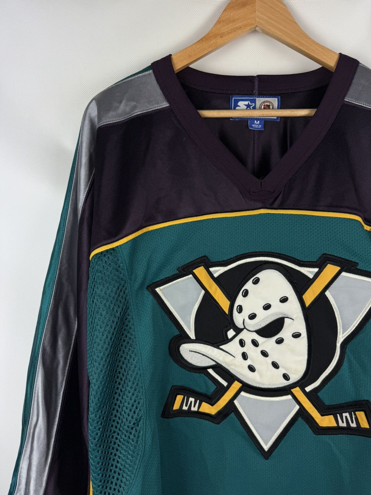 Starter VTG 90s Starter Anaheim Mighty Ducks NHL Jersey Shirt Size M Size US M / EU 48-50 / 2 - 4 Thumbnail