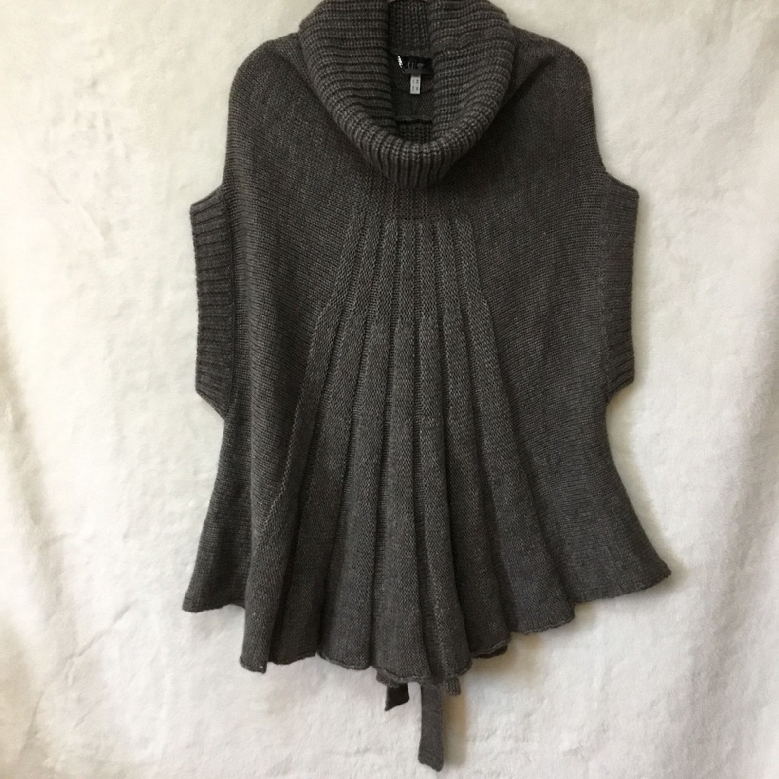 Armani Armani Jeans Gray Tie-Back Cowl Neck Sweater Size M / US 6-8 / IT 42-44 - 2 Thumbnail