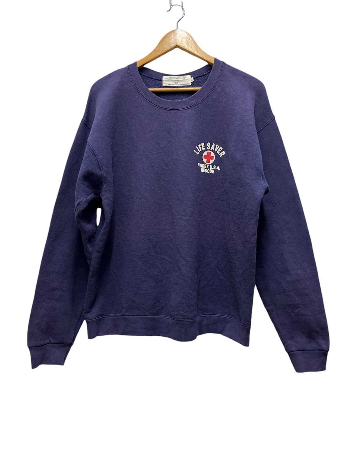 Avirex Vintage Avirex Life Saver Military Sweatshirt 40 Size US M / EU 48-50 / 2 - 2 Thumbnail
