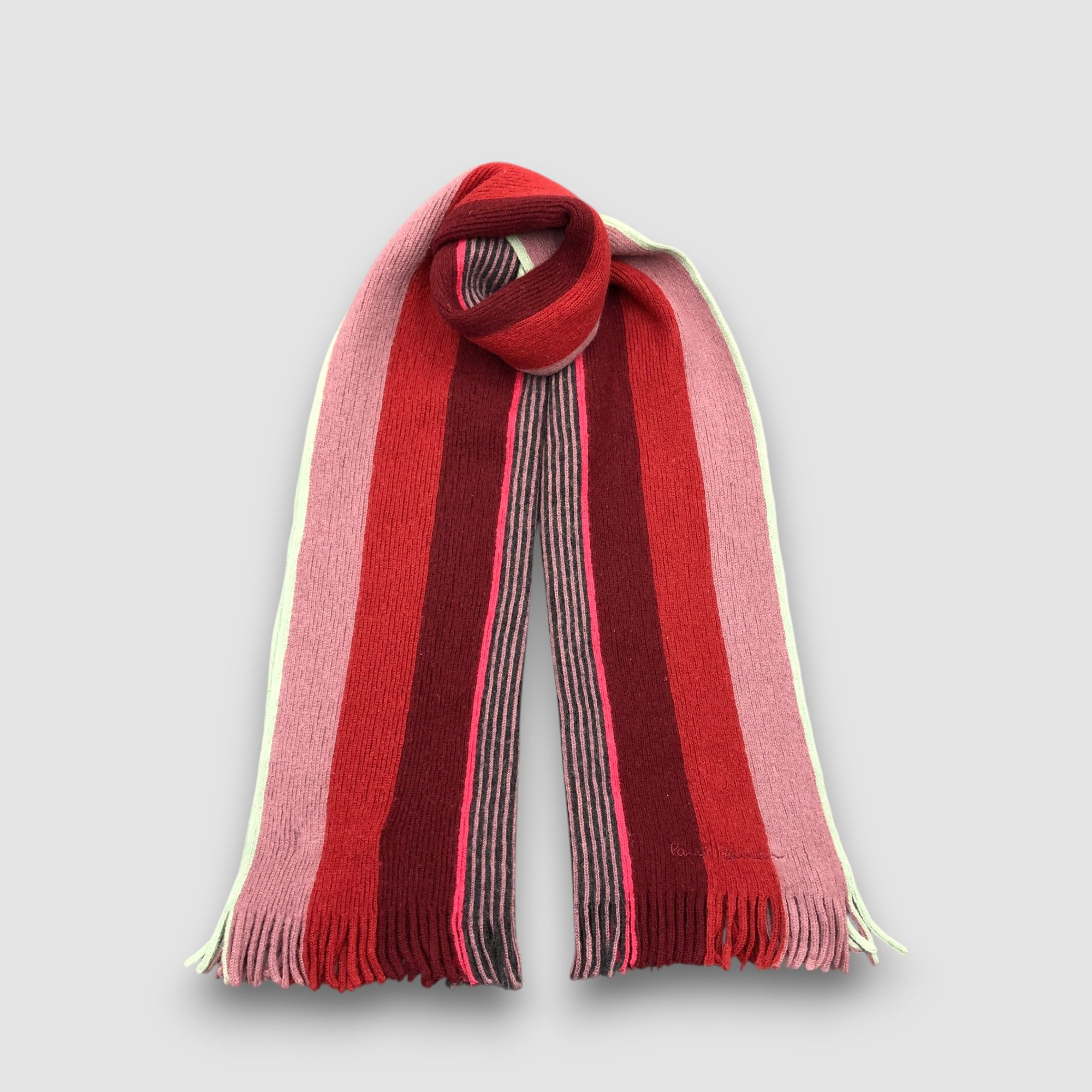 Paul Smith Vintage Paul Smith Scarf Ribbed Knit Wool Scarves Size ONE SIZE - 1 Thumbnail