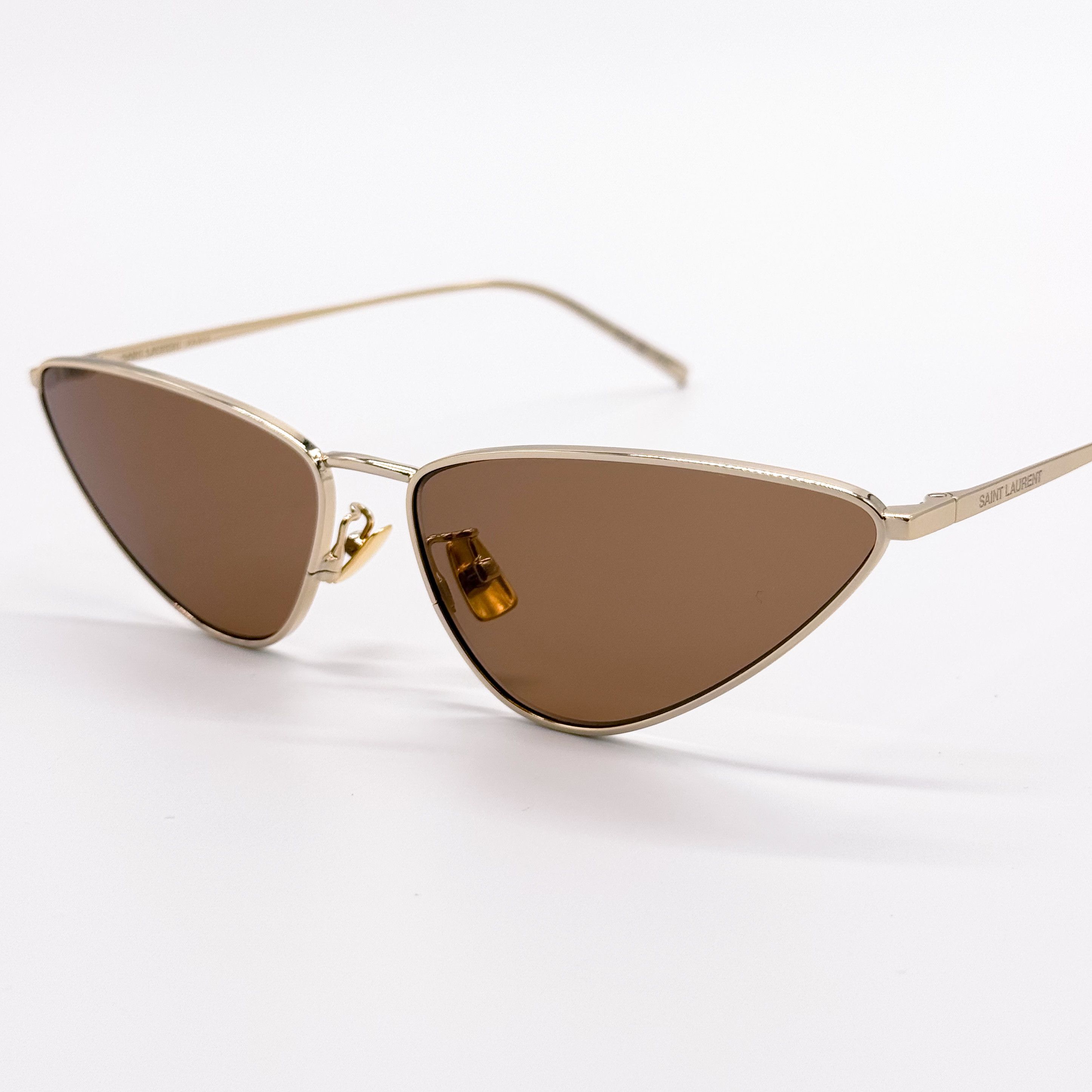 Yves Saint Laurent NEW SAINT LAURENT SL 487 003 WOMEN GOLD BROWN SUNGLASSES Size ONE SIZE - 7 Thumbnail