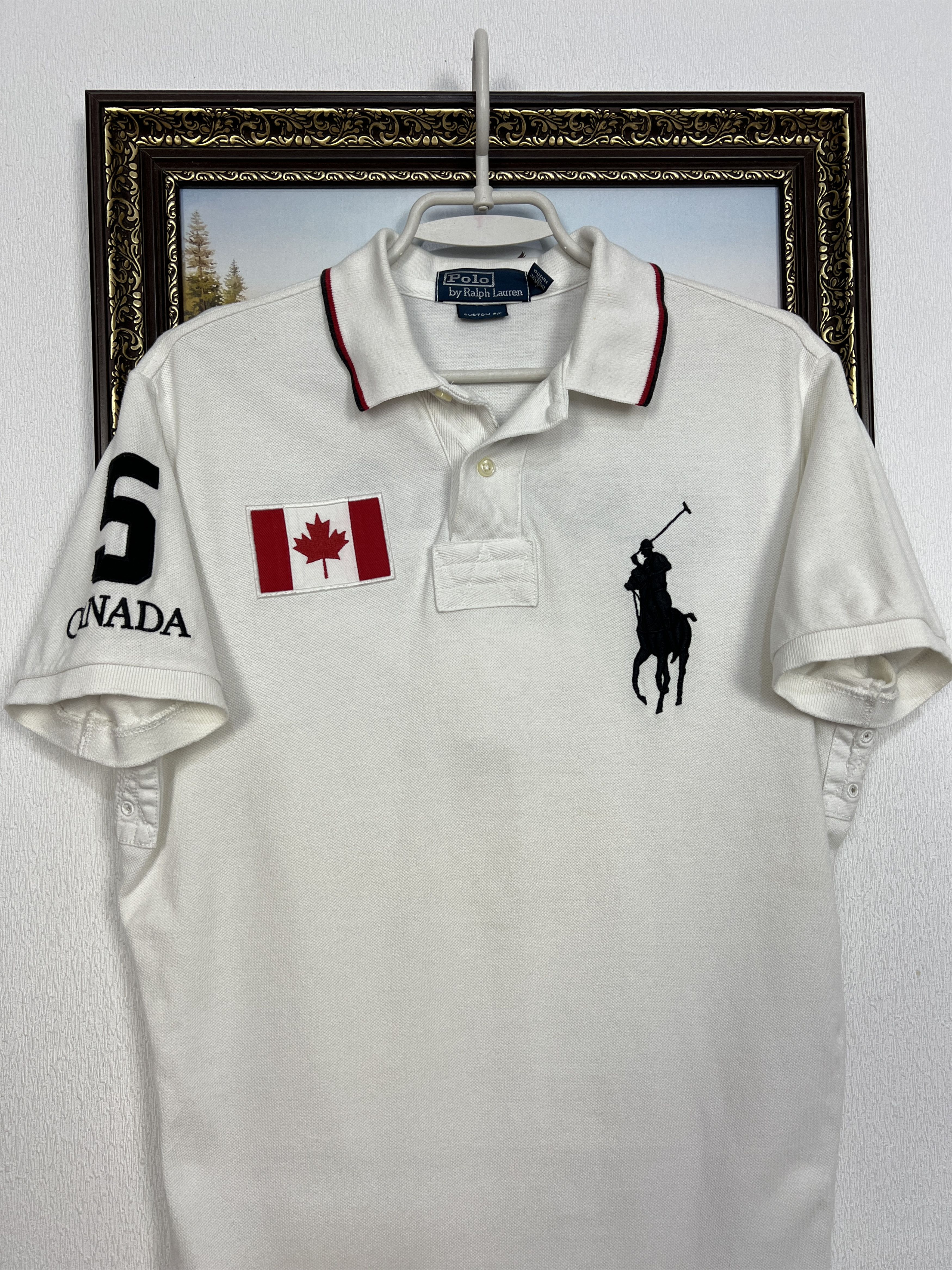 Polo Ralph Lauren Polo Ralph Lauren Canada White Polo Shirt Rugby Jersey Rare Size US S / EU 44-46 / 1 - 3 Thumbnail