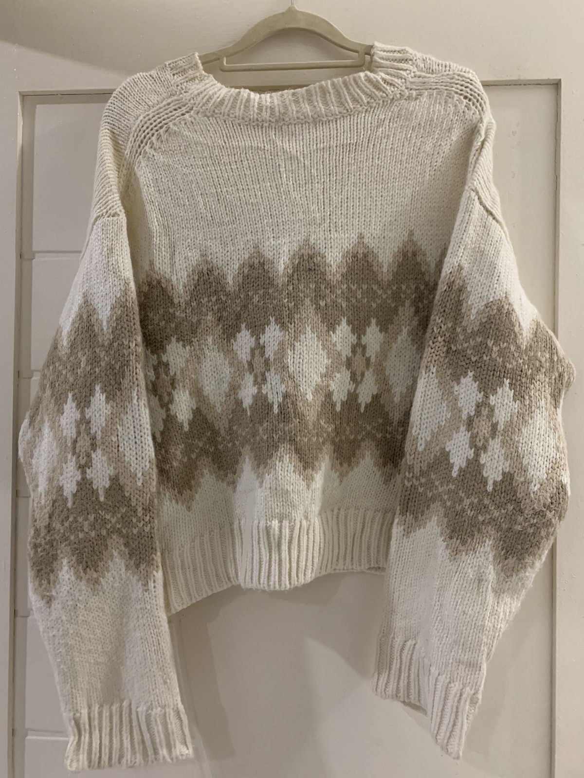 GU × Homespun Knitwear × Japanese Brand GU Vintage Japanes White Beige Knitwear Size M / US 6-8 / IT 42-44 - 6 Thumbnail