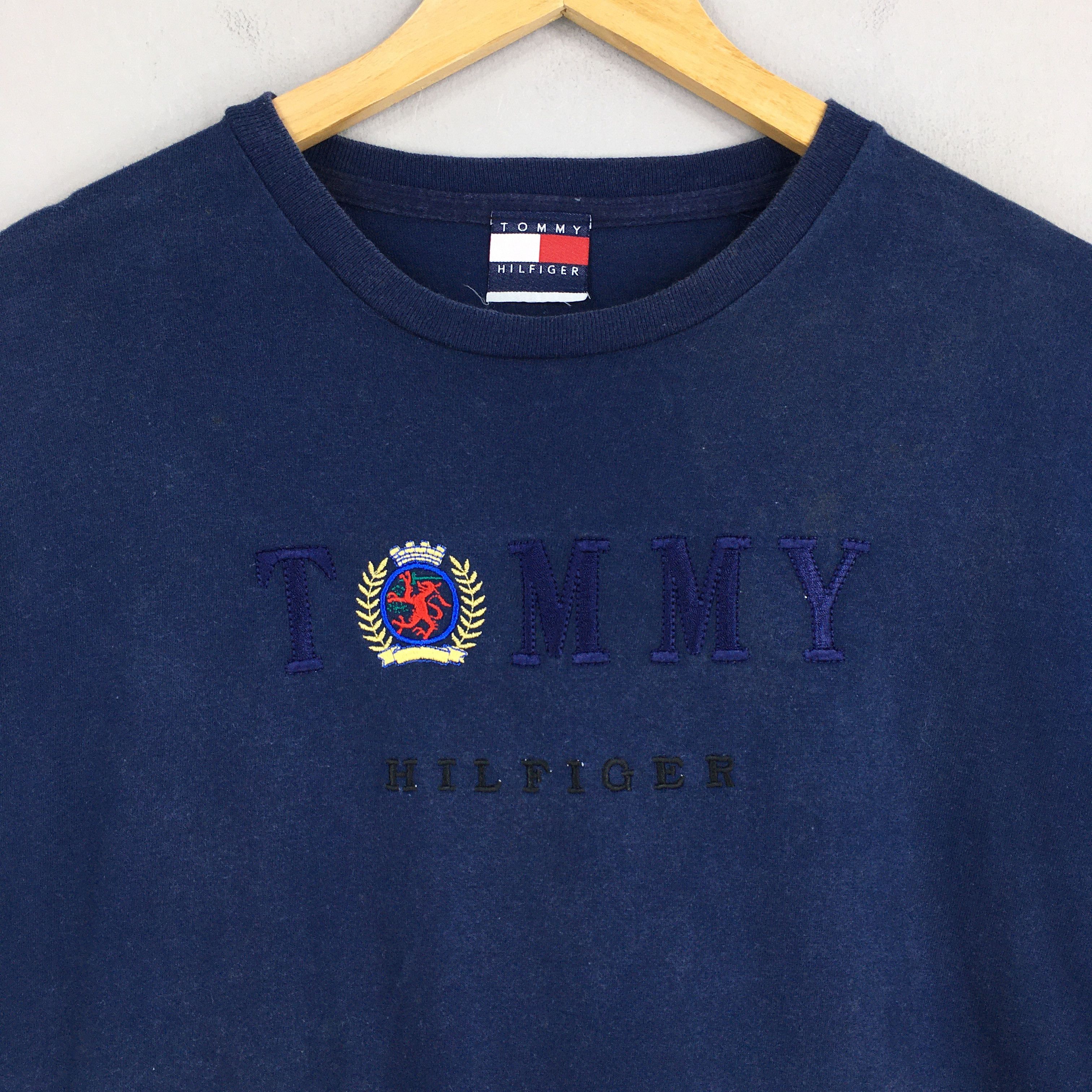 Tommy Hilfiger Vintage Tommy Hilfiger Blue T shirt XLarge Size US XL / EU 56 / 4 - 2 Thumbnail