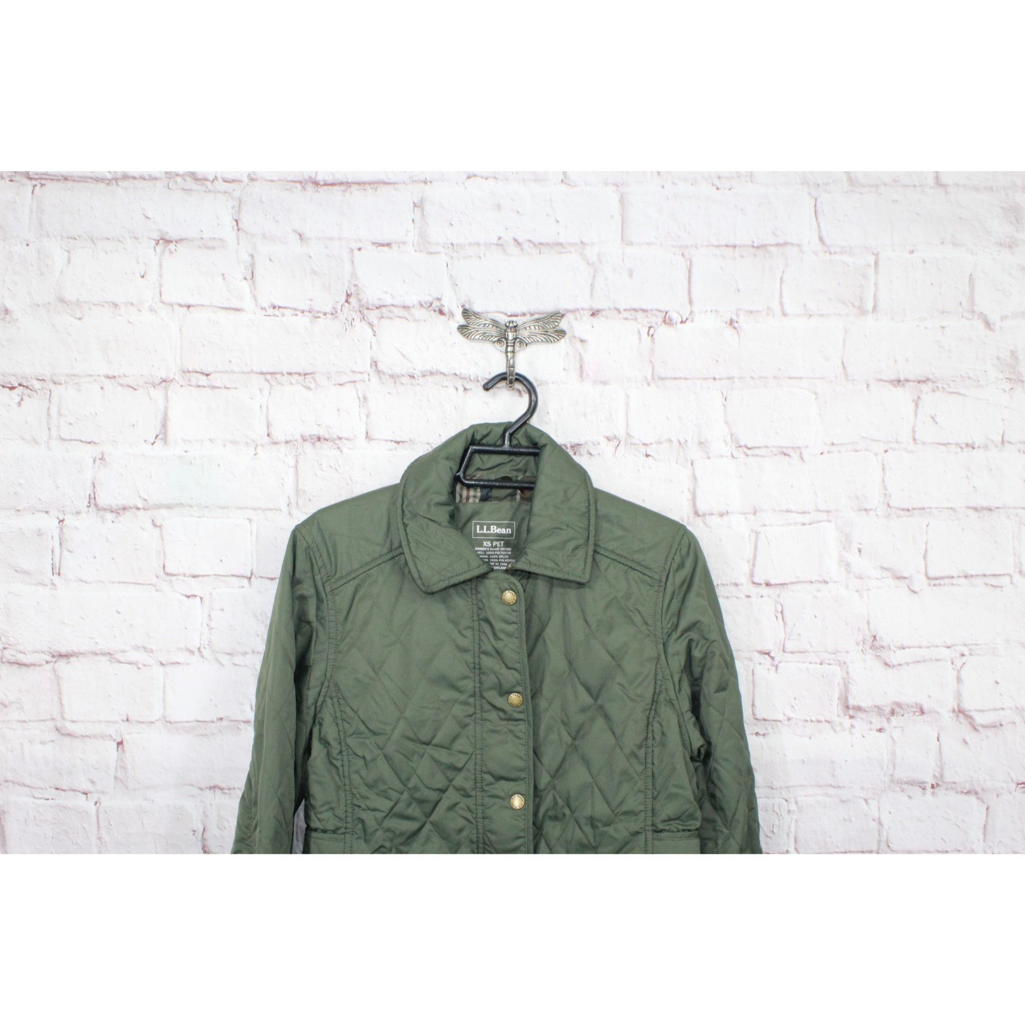 L.L. Bean LL Bean Quilted Riding Jacket Deep Olive XS Petite Size XS / US 0-2 / IT 36-38 - 2 Thumbnail