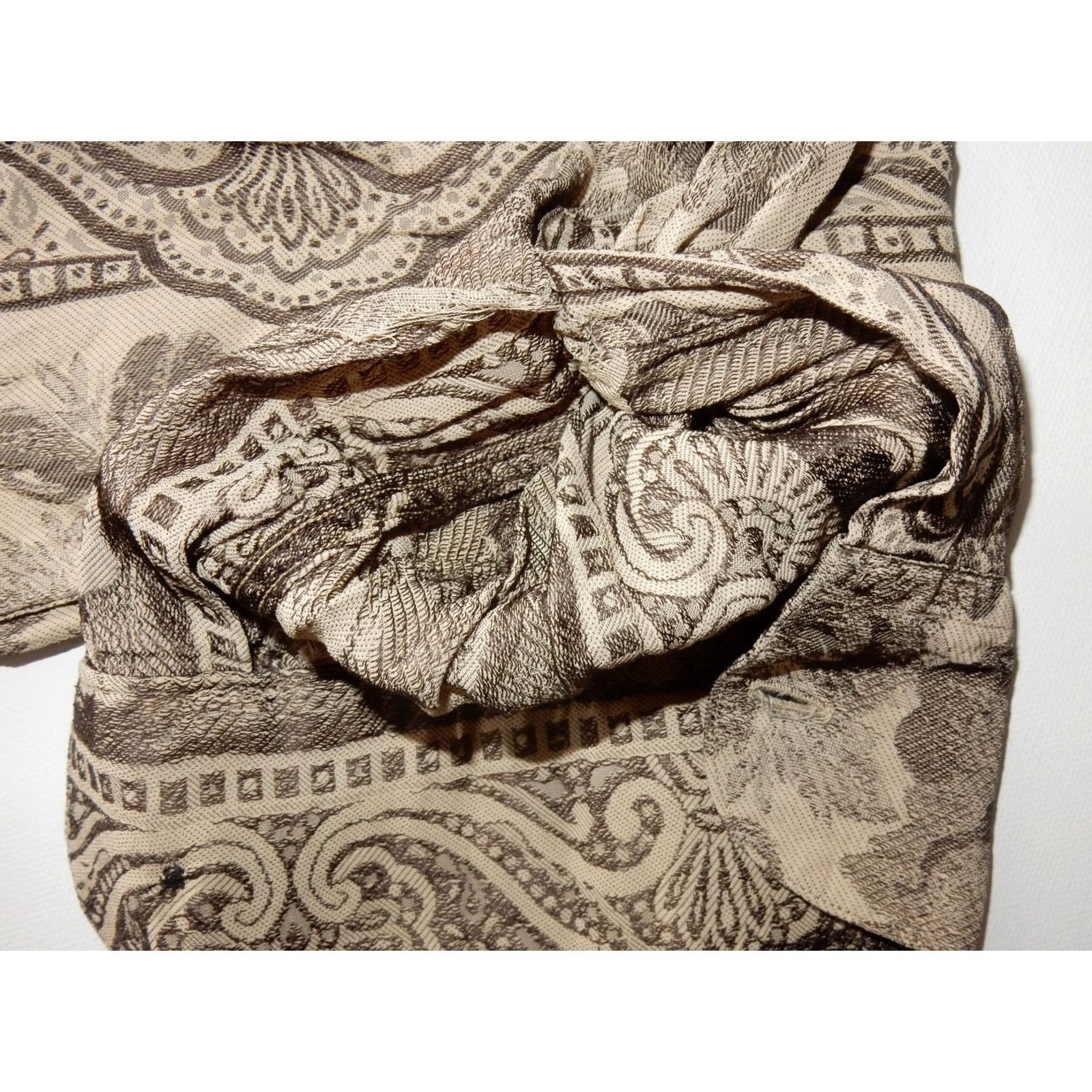 Vintage Biblo Club Shirt Men Button-Front Long Sleeve Paisley & Floral Brown Italy Made M Size US M / EU 48-50 / 2 - 6 Thumbnail