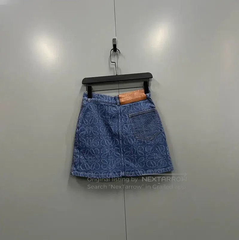 Loewe Loewe Summer Blue Cotton Mini Skirt . Size 26" / US 2 / IT 38 - 2 Thumbnail