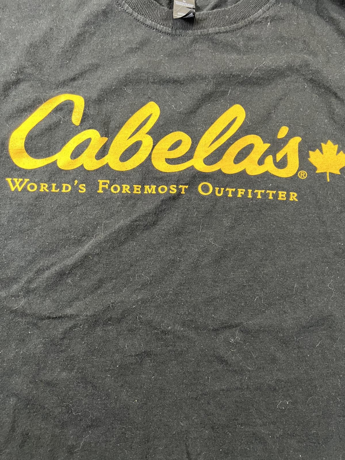 Cabelas Cabela's Black T-Shirt with Yellow Logo - Medium Size US M / EU 48-50 / 2 - 1 Thumbnail