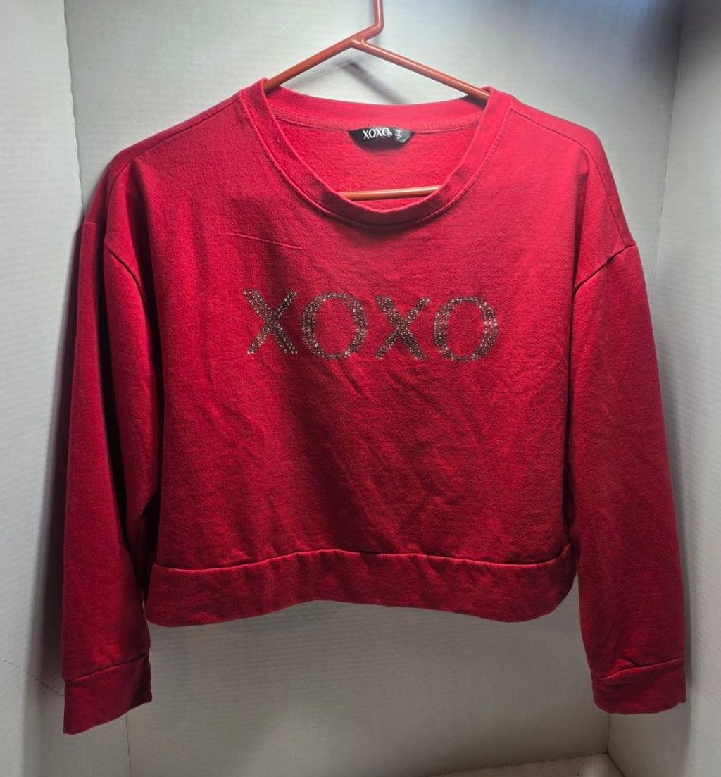 XOXO Women's XOXO Red Rhinestone XOXO Sweatshirt M Size M / US 6-8 / IT 42-44 - 1 Thumbnail