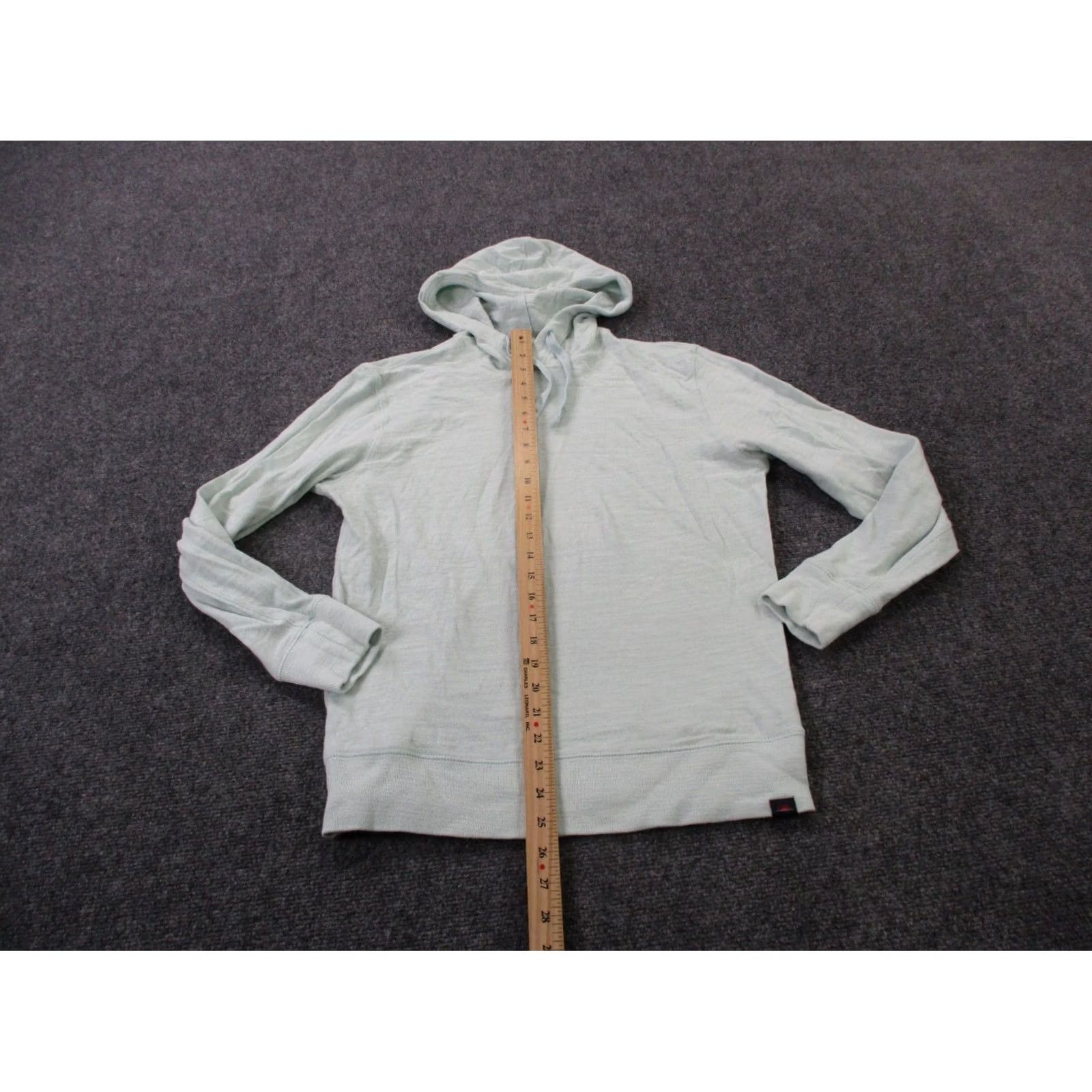 Faherty Faherty Hoodie Womens S Green Logo Pullover Knit Cotton Hooded Pockets V-Neck Casual Activewear Modern Outdoor Size S / US 4 / IT 40 - 3 Thumbnail