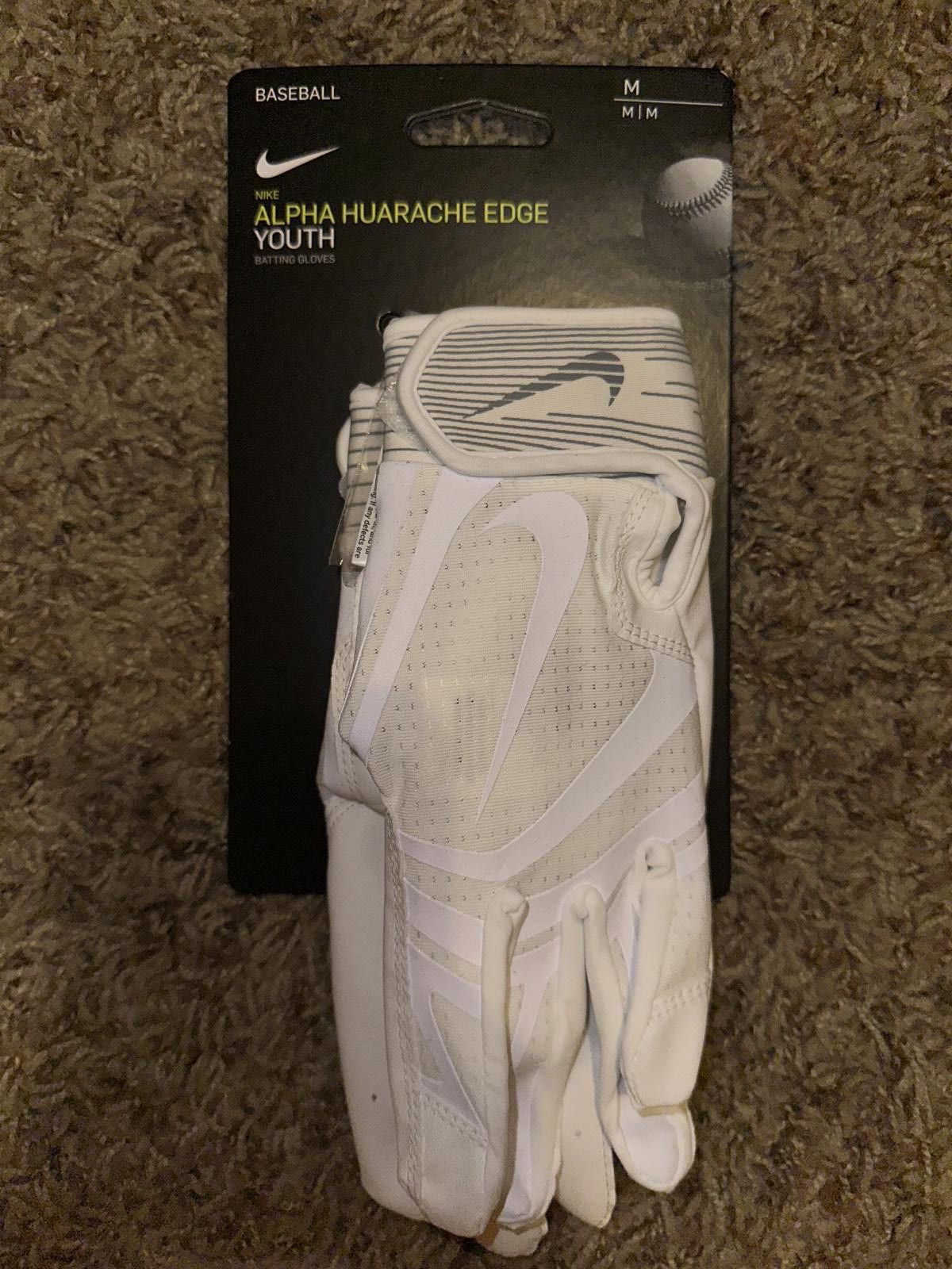 Nike Nike Youth Alpha Huarache Edge Batting Gloves Size ONE SIZE - 1 Thumbnail