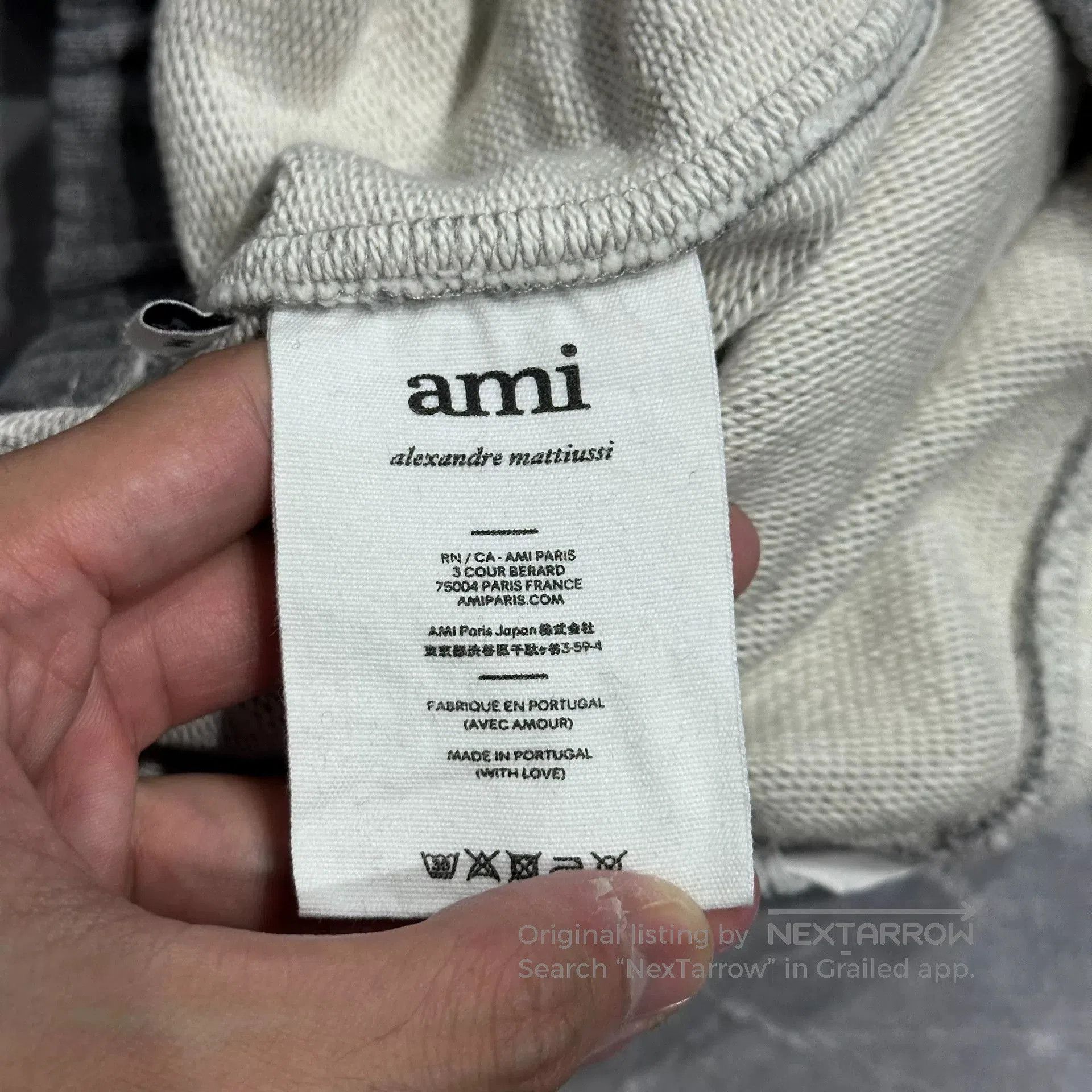 AMI AMI Paris Gray Embroidered Heart Trousers. Size US 30 / EU 46 - 5 Thumbnail
