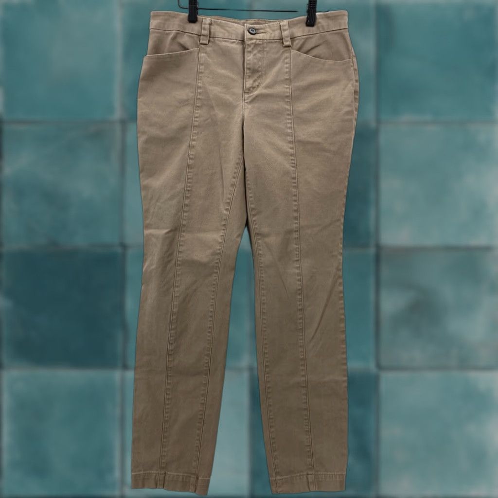 Vintage Duluth Chino Pants Women's 8x31 Brown Stretch Slim Leg Workday Warrior Casual Size 30" / US 8 / IT 44 - 1 Thumbnail