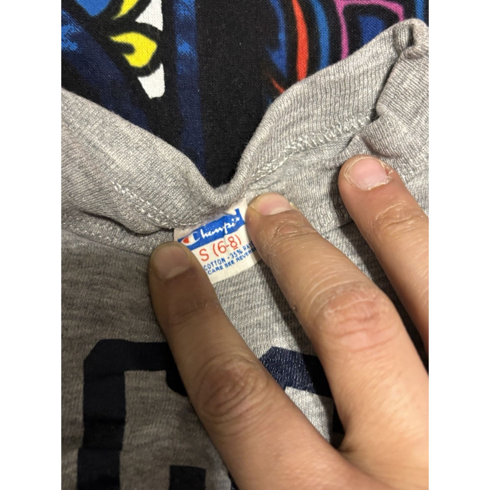 Champion vintage 70s 80s toddler DCCC college grey t-shirt S (6-8) Size US S / EU 44-46 / 1 - 5 Thumbnail
