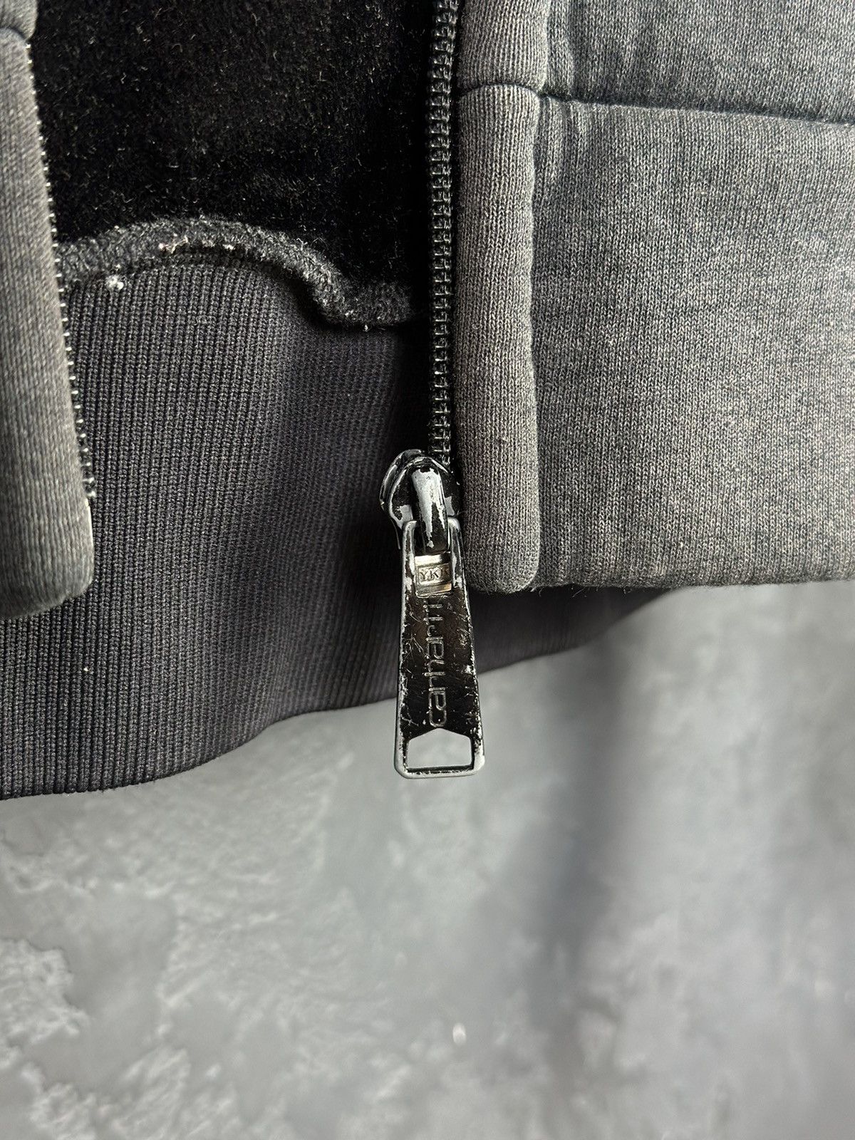 Carhartt × Vintage Vintage Carhartt Black Thermal Lined Zip Hoodie Sweatshirt Size US L / EU 52-54 / 3 - 8 Thumbnail