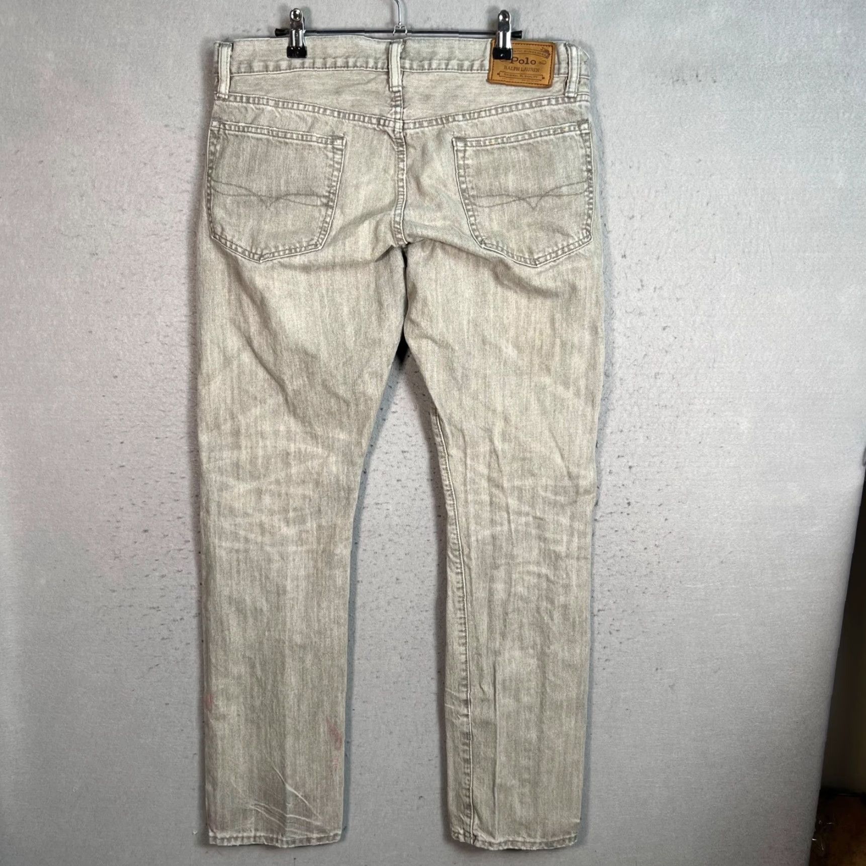 Polo Ralph Lauren Polo Ralph Lauren Mens Jeans Denim 34 X 32 Green Dungarees Straight Leg 5-Pocket Denim Jeans Size US S / EU 44-46 / 1 - 2 Thumbnail