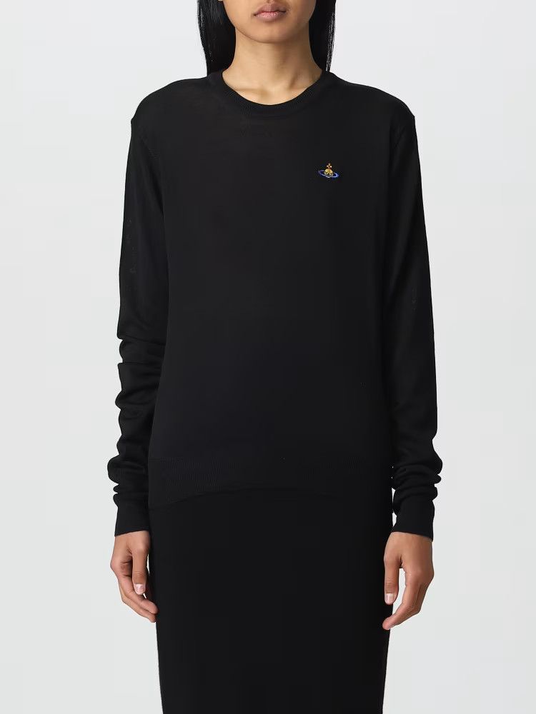 Vivienne Westwood o1s22i1n0924 Logo Embroidery Bea Cardigan in Black Size XS / US 0-2 / IT 36-38 - 1 Thumbnail