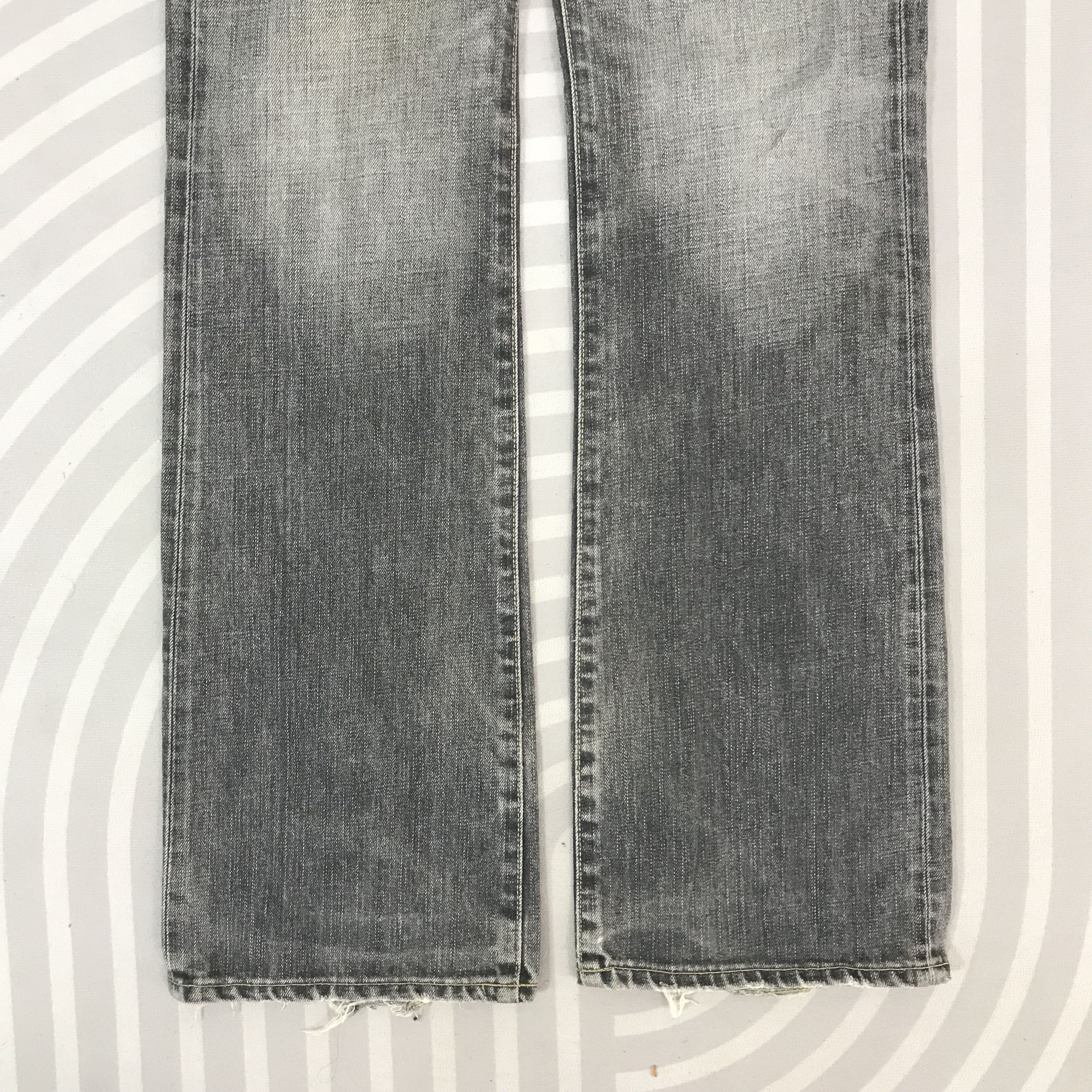 Japanese Brand Flare Japanese Uniqlo Distressed Denim black pants K54B11 Size US 30 / EU 46 - 3 Thumbnail