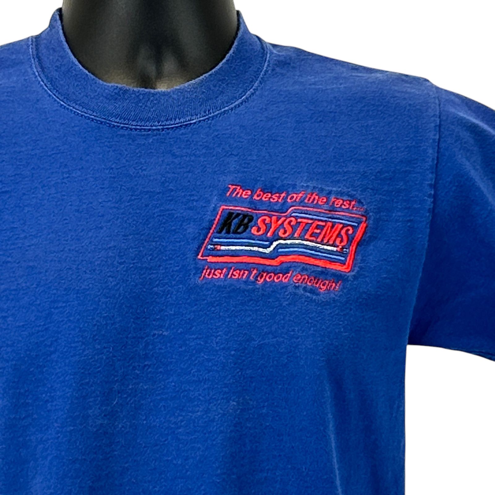 Jerzees Vintage 90s KB Systems T Shirt Drag Auto Racing Blue S Size US S / EU 44-46 / 1 - 1 Thumbnail