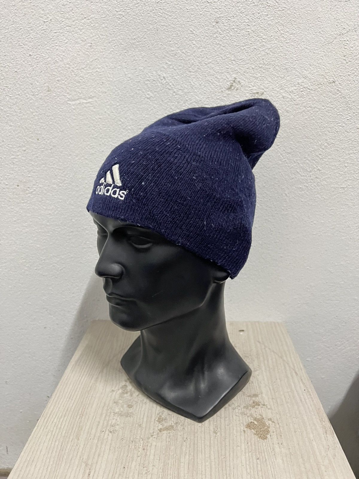 Vintage Vintage Adidas Big logo Beanie Hat Size ONE SIZE - 3 Thumbnail